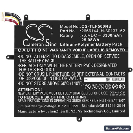Jumper Ezbook X1 Replacement Battery, 7.6V, 3300mAh, Li-Polymer 3