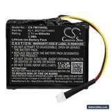 TomTom VIA 1505T Replacement Battery, 3.7V, 900mAh, Li-ion 3