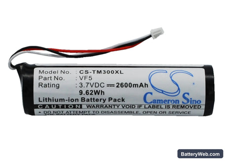 TomTom Go 300 Replacement Battery, 3.7V, 2600mAh, Li-ion 1