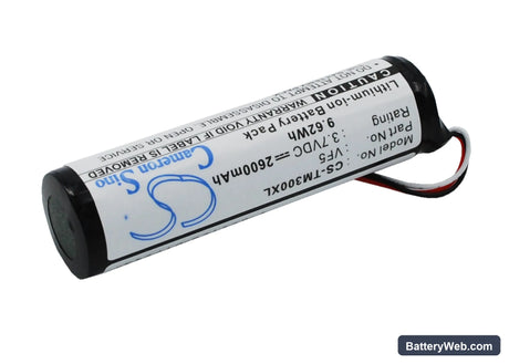TomTom Go 300 Replacement Battery, 3.7V, 2600mAh, Li-ion 3