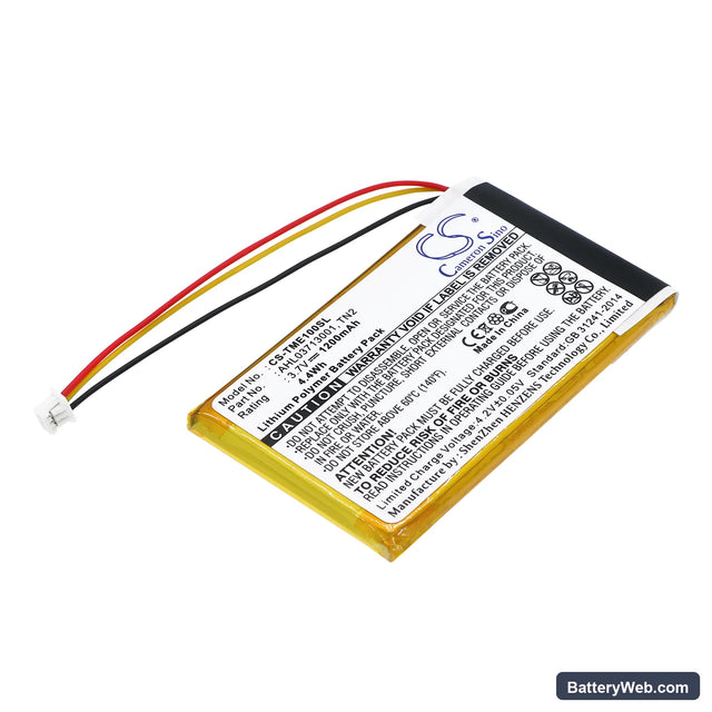 TomTom Eclipse Replacement Battery, 3.7V, 1200mAh, Li-Polymer 1