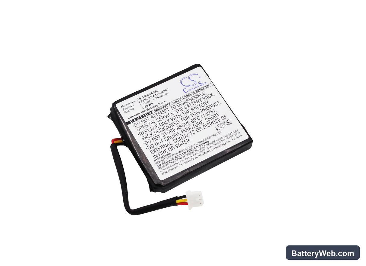TomTom Go 400 4.3" Replacement Battery, 3.7V, 700mAh, Li-ion 1
