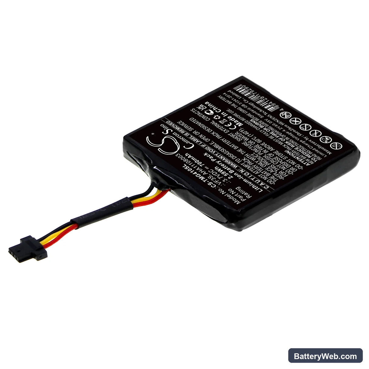 TomTom Star 40 Replacement Battery, 3.7V, 700mAh, Li-ion 2