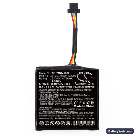 TomTom Star 40 Replacement Battery, 3.7V, 700mAh, Li-ion 3