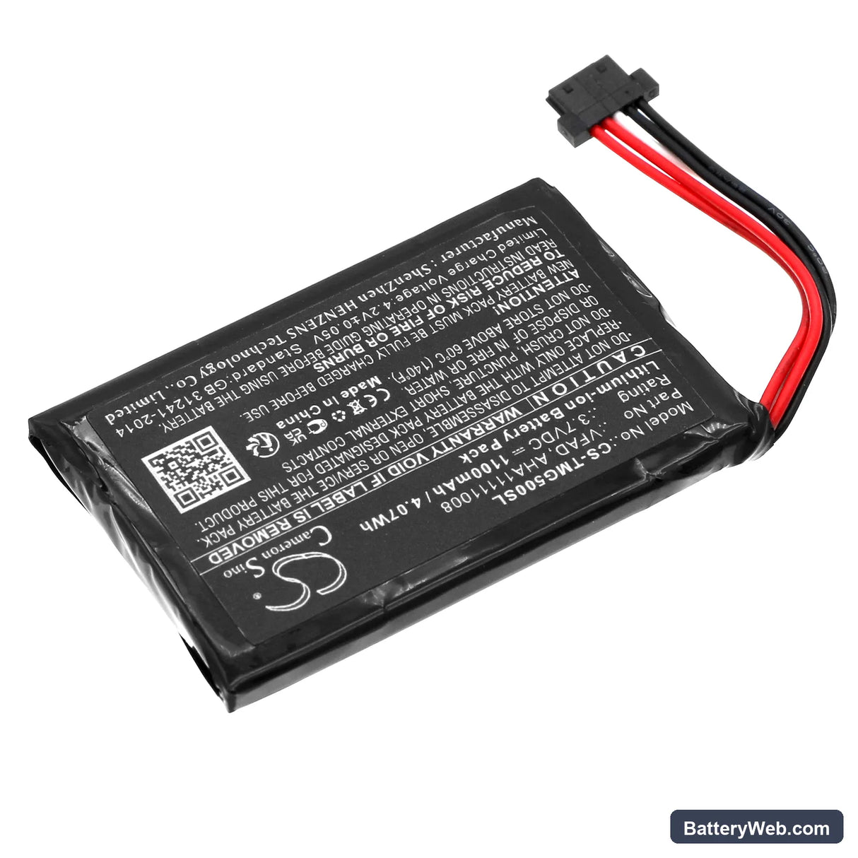 TomTom GO 5100 Replacement Battery, 3.7V, 1100mAh, Li-ion 2