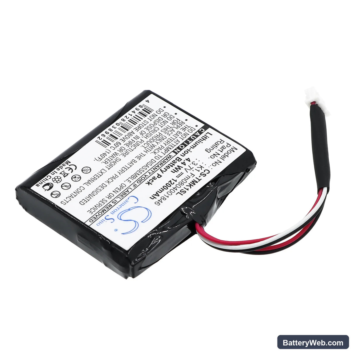 TomTom One XL HD Traffic Replacement Battery, 3.7V, 1200mAh, Li-ion 2