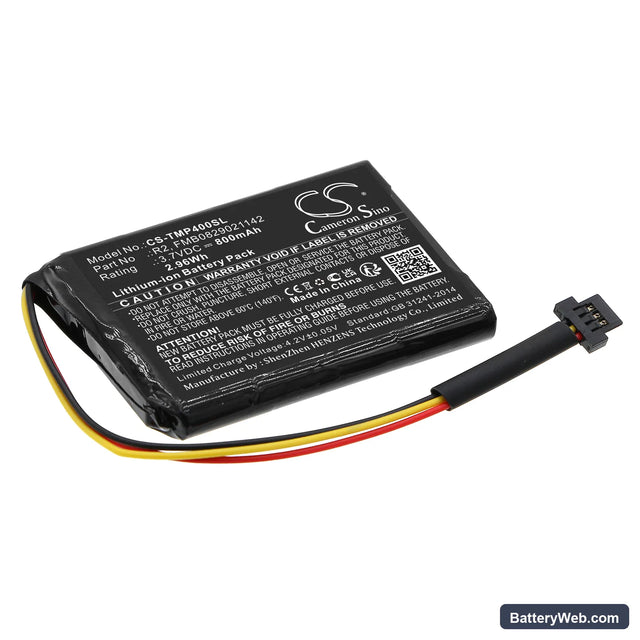 TomTom 4EG0.001.08 Replacement Battery, 3.7V, 800mAh, Li-ion 1