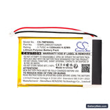 TomTom Pro 8000 Replacement Battery, 3.7V, 1250mAh, Li-Polymer 3