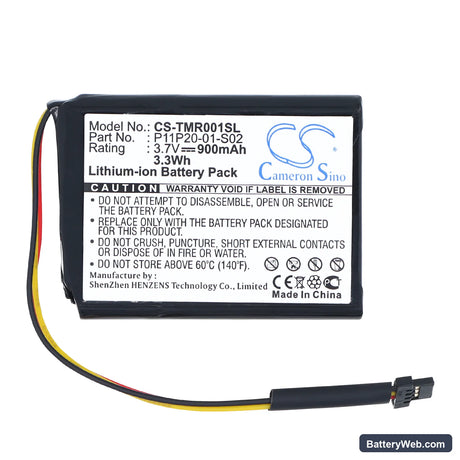 TomTom Route XL Replacement Battery, 3.7V, 900mAh, Li-ion 3