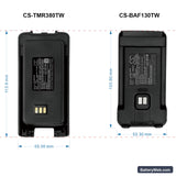 Tytera MD-390 Replacement Battery, 7.4V, 2050mAh, Li-ion 6