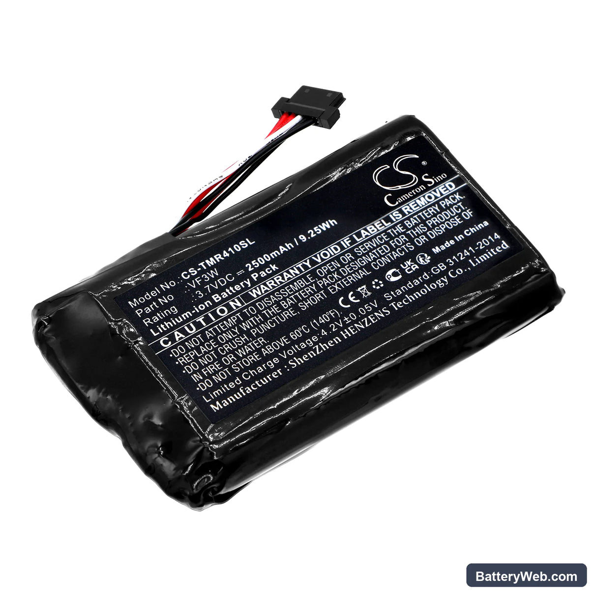 TomTom Rider 400 Replacement Battery, 3.7V, 2500mAh, Li-ion 1