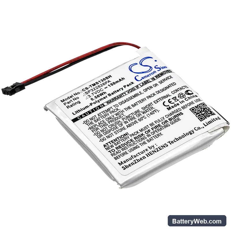 TomTom Spark 3 Replacement Battery, 3.7V, 150mAh, Li-Polymer 1