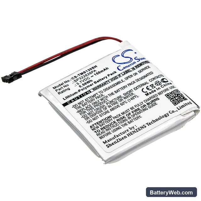 TomTom Spark 3 Replacement Battery, 3.7V, 150mAh, Li-Polymer 1