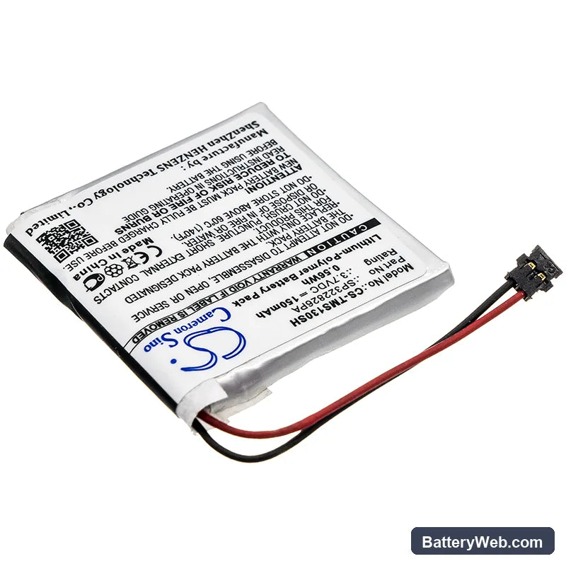 TomTom Spark 3 Replacement Battery, 3.7V, 150mAh, Li-Polymer 2