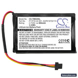 TomTom Start XL Replacement Battery, 3.7V, 900mAh, Li-ion 3