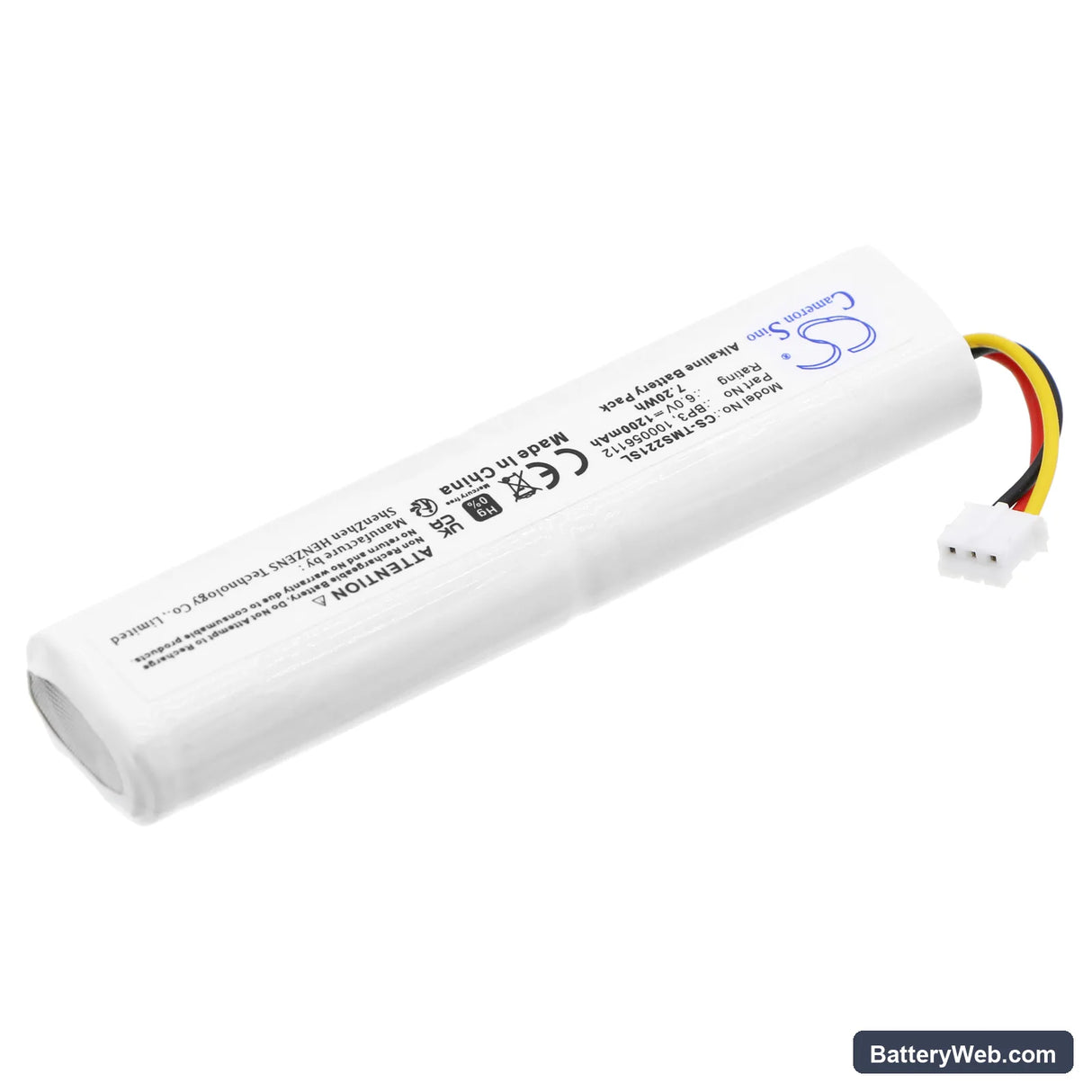 Telenot DSS2 Replacement Battery, 6V, 1200mAh, Alkaline 2