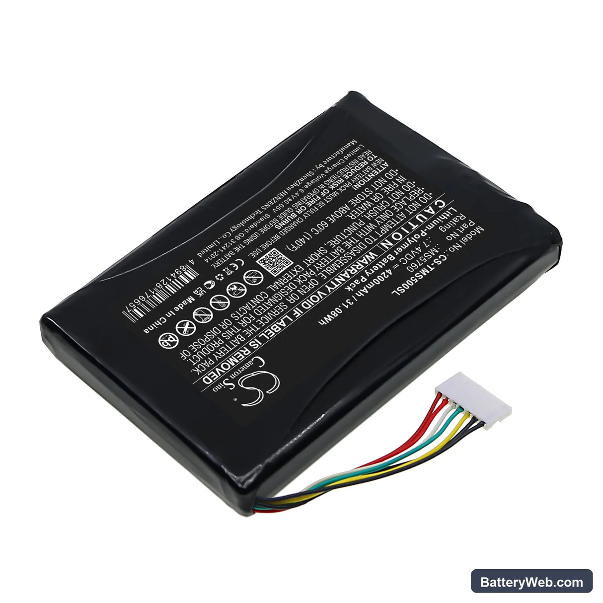 Trimble MS5 Replacement Battery, 7.4V, 4200mAh, Li-Polymer 2