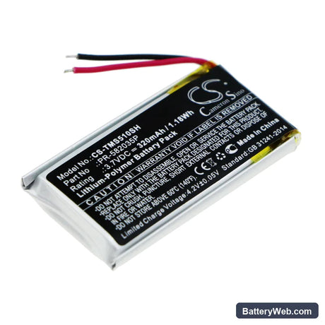 TomTom Spark 510 Replacement Battery, 3.7V, 320mAh, Li-Polymer 1