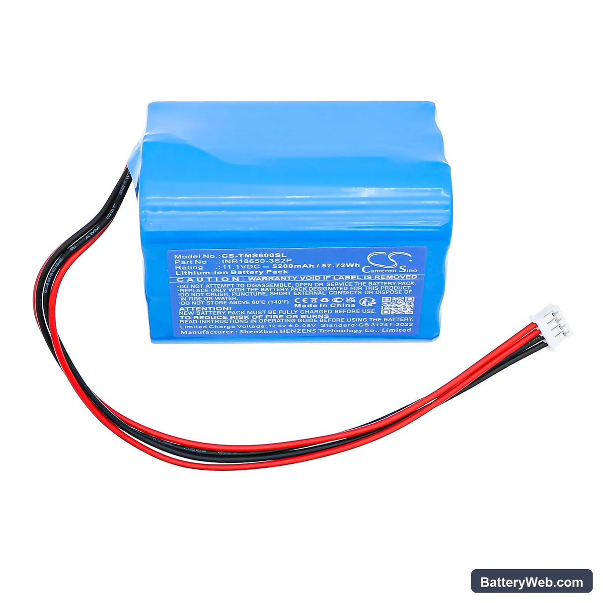 Tronsmart Element T6 Max Replacement Battery, 11.1V, 5200mAh, Li-ion 3