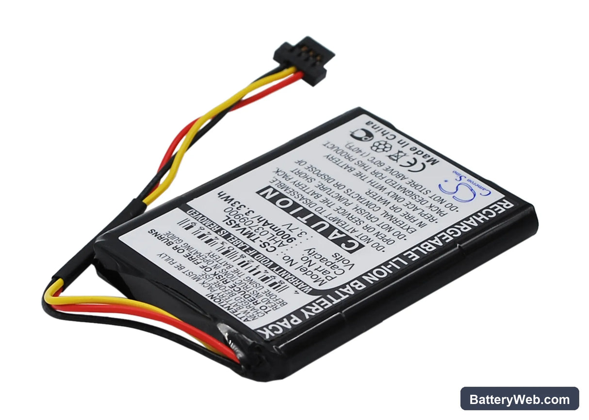 TomTom One V4 Replacement Battery, 3.7V, 900mAh, Li-ion 2