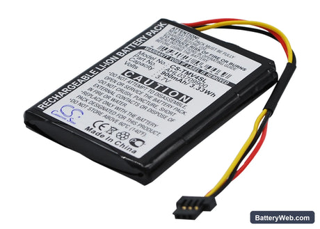 TomTom One V4 Replacement Battery, 3.7V, 900mAh, Li-ion 3