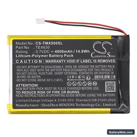 Technaxx TX-59 Replacement Battery, 3.7V, 4000mAh, Li-Polymer 3