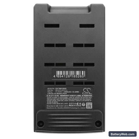 Tineco Pure One S12 Replacement Battery, 21.6V, 2000mAh, Li-ion 5