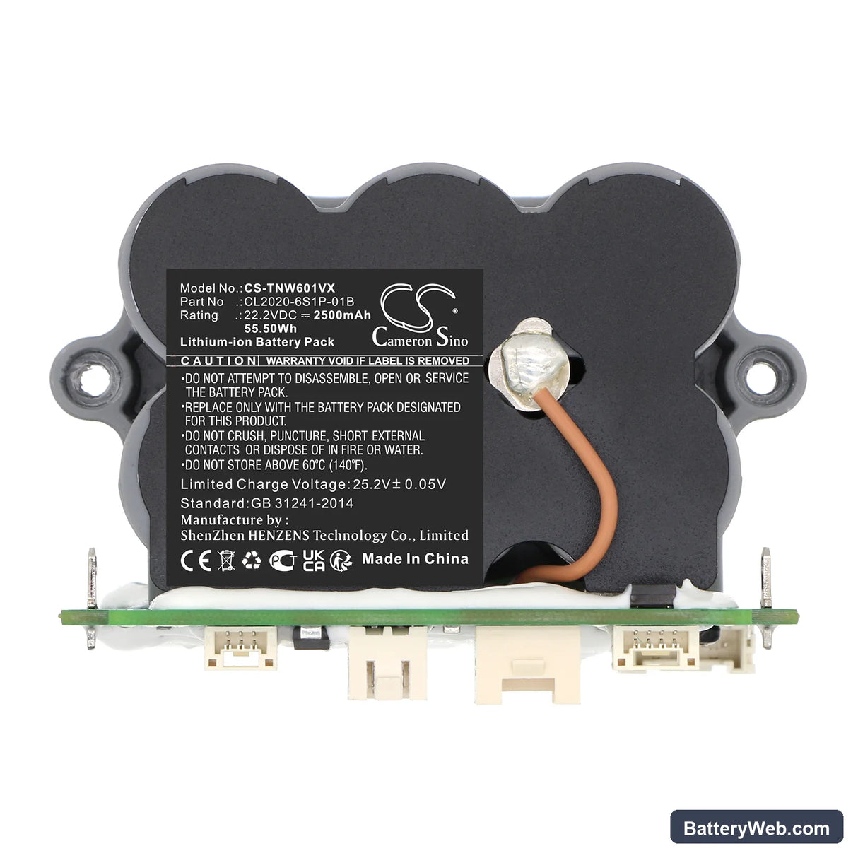 Tineco iFloor 2.0 Slim Replacement Battery, 22.2V, 2500mAh, Li-ion 5
