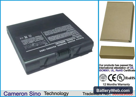 Toshiba Satellite 1955-S807 Replacement Battery, 14.8V, 6600mAh, Li-ion 1