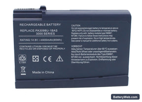 Toshiba Satellite 1200 Replacement Battery, 14.8V, 4400mAh, Li-ion 1