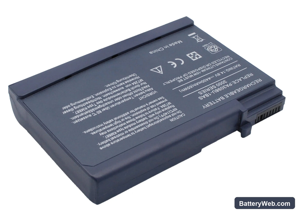 Toshiba Satellite 1200 Replacement Battery, 14.8V, 4400mAh, Li-ion 2