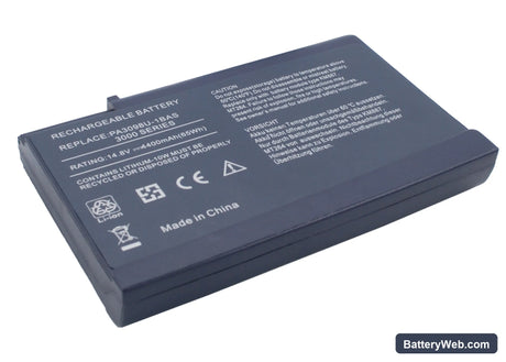 Toshiba Satellite 1200 Replacement Battery, 14.8V, 4400mAh, Li-ion 3