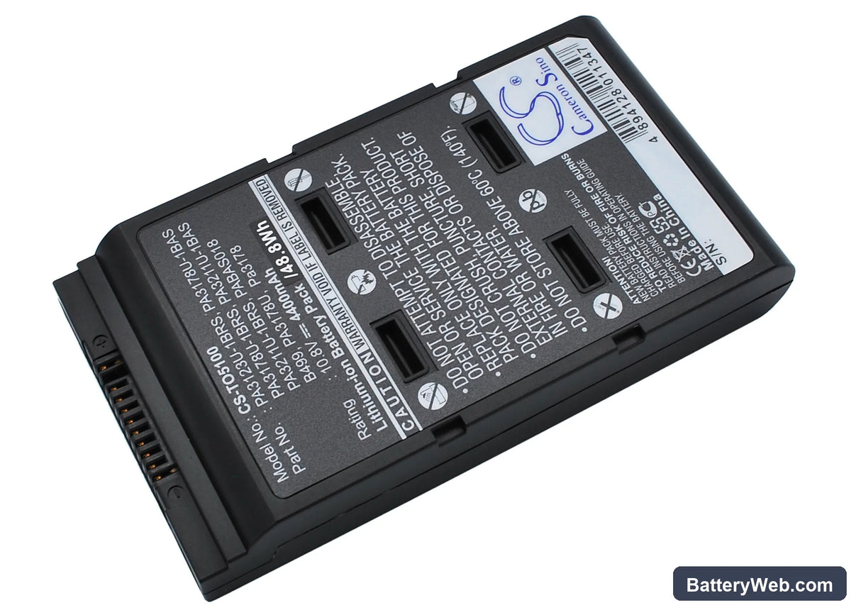 Toshiba Satellite 5105-S501 Replacement Battery, 10.8V, 4400mAh, Li-ion 4