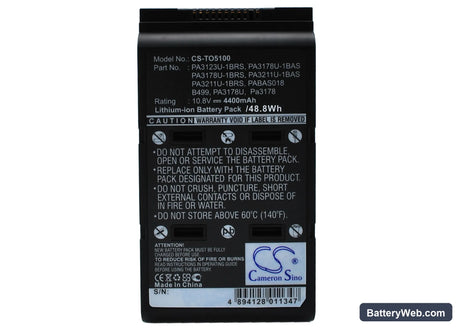 Toshiba Satellite 5105-S501 Replacement Battery, 10.8V, 4400mAh, Li-ion 5