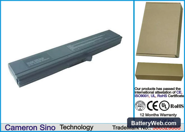 Toshiba Portege 7140CT Replacement Battery, 10.8V, 3000mAh, Li-ion 1