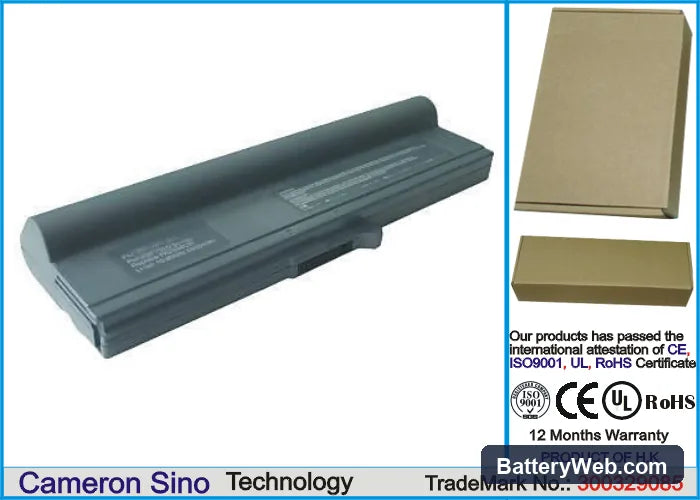 Toshiba Portege 7140CT Replacement Battery, 10.8V, 6000mAh, Li-ion 1