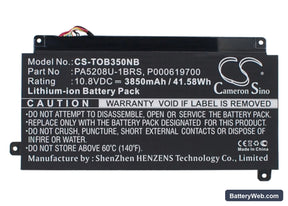 Toshiba Chromebook CB35 Replacement Battery, 10.8V, 3850mAh, Li-Polymer 1