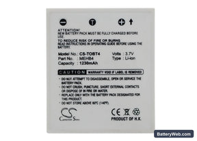 Toshiba gigashot V10 Replacement Battery, 3.7V, 1230mAh, Li-ion 1