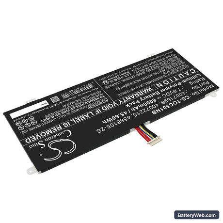 Dynabook Satellite Pro C40-G-11G Replacement Battery, 7.6V, 6000mAh, Li-Polymer 2