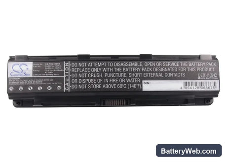 Toshiba Satellite C800 Replacement Battery, 10.8V, 4400mAh, Li-ion 5