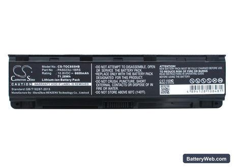 Toshiba Satellite C800 Replacement Battery, 10.8V, 6600mAh, Li-ion 5