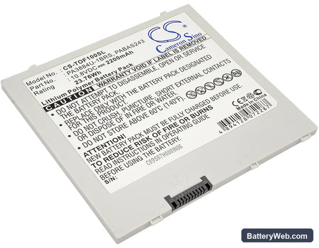 Toshiba 10 Thrive Replacement Battery, 10.8V, 2200mAh, Li-Polymer 1