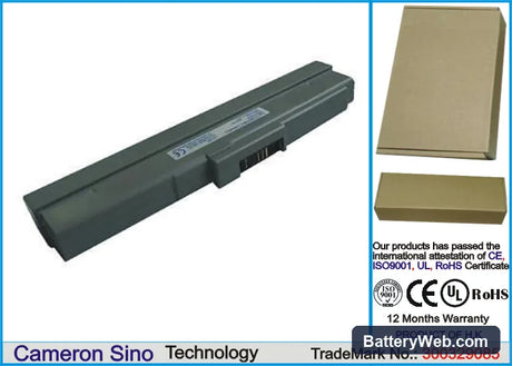 Toshiba Libretto 100CS Replacement Battery, 10.8V, 3000mAh, Li-ion 1