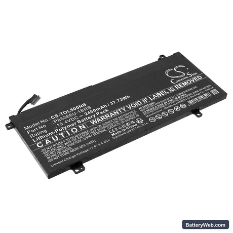 Toshiba Dynabook Satellite Pro L50 Replacement Battery, 15.4V, 2450mAh, Li-Polymer 1