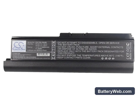 Toshiba Satellite L700D Replacement Battery, 10.8V, 6600mAh, Li-ion 5