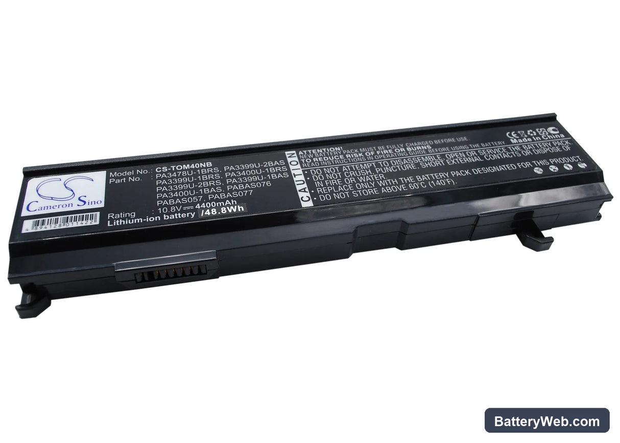Toshiba Satellite A80-116 Replacement Battery, 10.8V, 4400mAh, Li-ion 2
