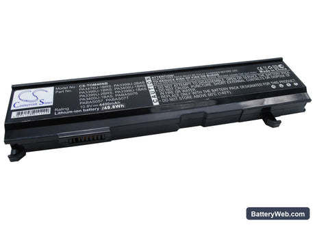 Toshiba Satellite A80-116 Replacement Battery, 10.8V, 4400mAh, Li-ion 2