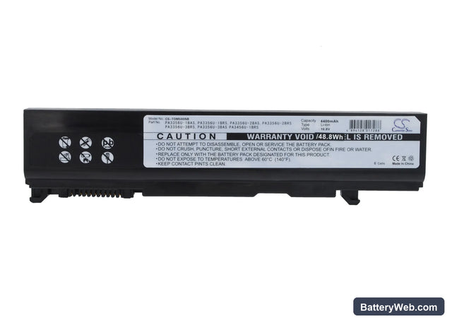 Toshiba Tecra A3X-165 Replacement Battery, 10.8V, 4400mAh, Li-ion 1