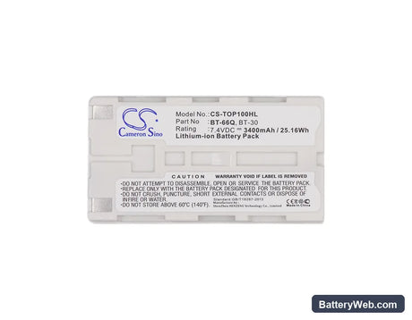 Hioki LR8410 Replacement Battery, 7.4V, 3400mAh, Li-ion 5
