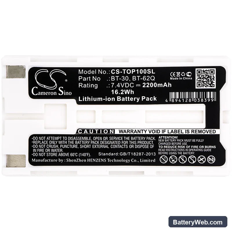 Topcon Field Controller FC100 Replacement Battery, 7.4V, 2200mAh, Li-ion 3